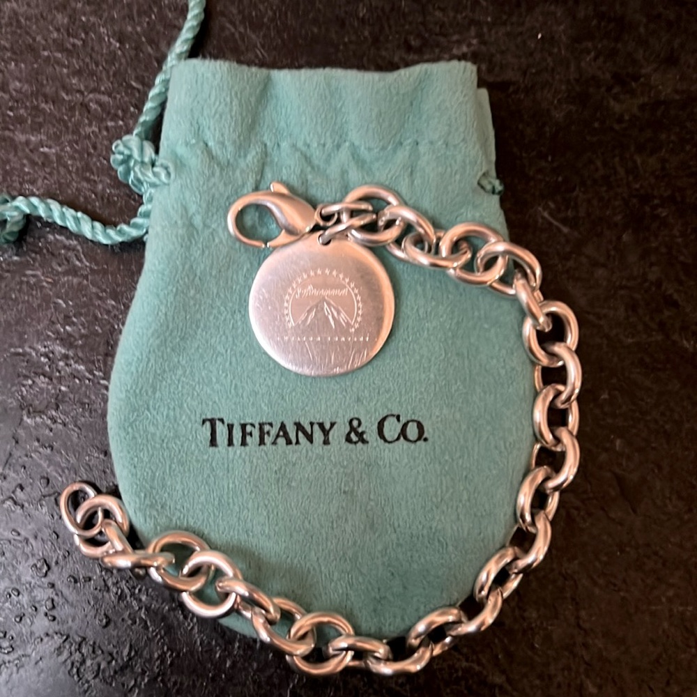 Tiffany & Co Chain Link Bracelet with Paramount Studios Charm